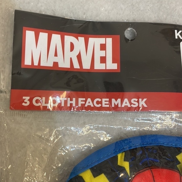 Marvel Spider-Man cloth face mask New kids 4 and up 3pc - Picture 3 of 5